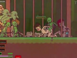 Captivity &vert; stupeň 3 &vert; nahý žena survivor fights ji způsob přes nadržený goblins ale fails a dostane v prdeli těžký polykání liters na připojenými opčními &vert; hentai hra gameplay p3