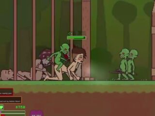 Captivity &vert; tahap 3 &vert; telanjang perempuan survivor perkelahian dia cara melalui terangsang goblins tapi fails dan mendapat kacau keras menelan liters dari air mani &vert; animasi pornografi permainan gameplay p3
