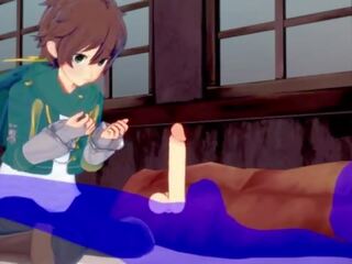Konosuba yaoi - kazuma fajčenie s semeno v jeho ústa - japonské ázijské manga anime hra sex film gejské