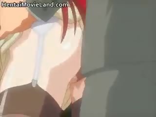 Koketní ryšavý anime hezká dostane maličký chňapnout part4